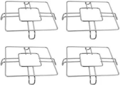 zms marketing Square Hot Pot Donga Cooker Stand Cookware Tool Size : 8 inch Polished Steel Trivet image 1
