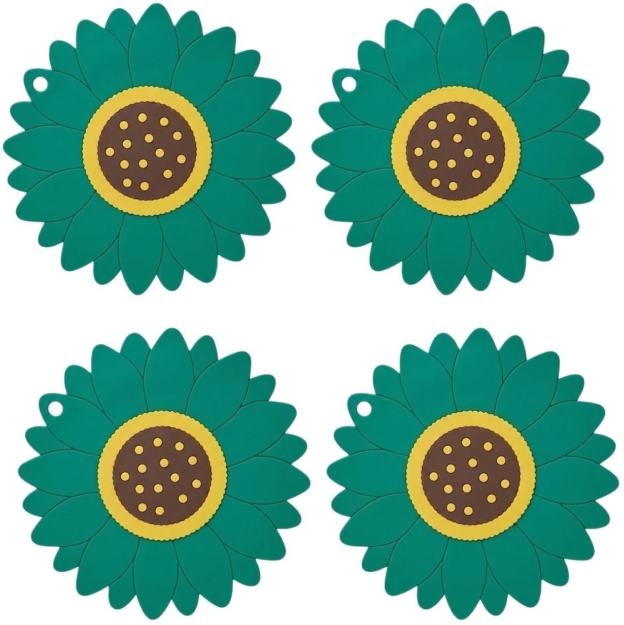 SUNFLOWER_A_MEDIUM_GREEN_4PC Sunflower Trivet-image-46