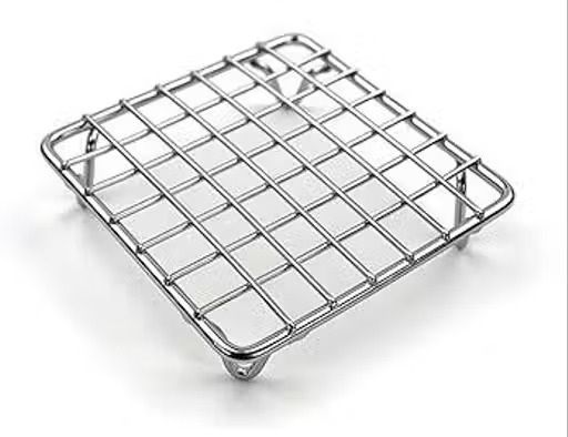 shresa Multipurpose Stainless Steel Hot Top Rack Stand 8x8 Inch Polished Trivet-picture-48