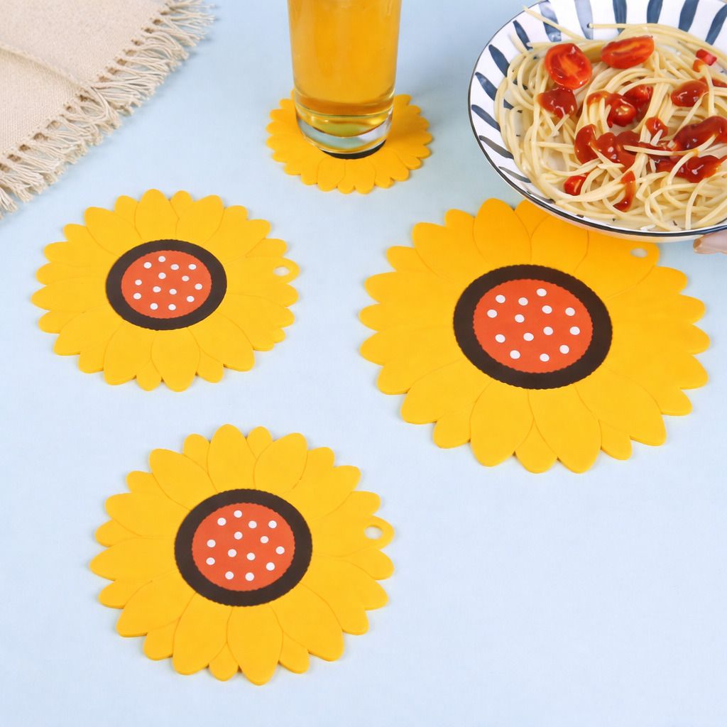 neevanta Durable Multi-Use Plastic Trivet Mat Cup Mat for Home Restaurant Office Yellow Matt Trivet-picture-10