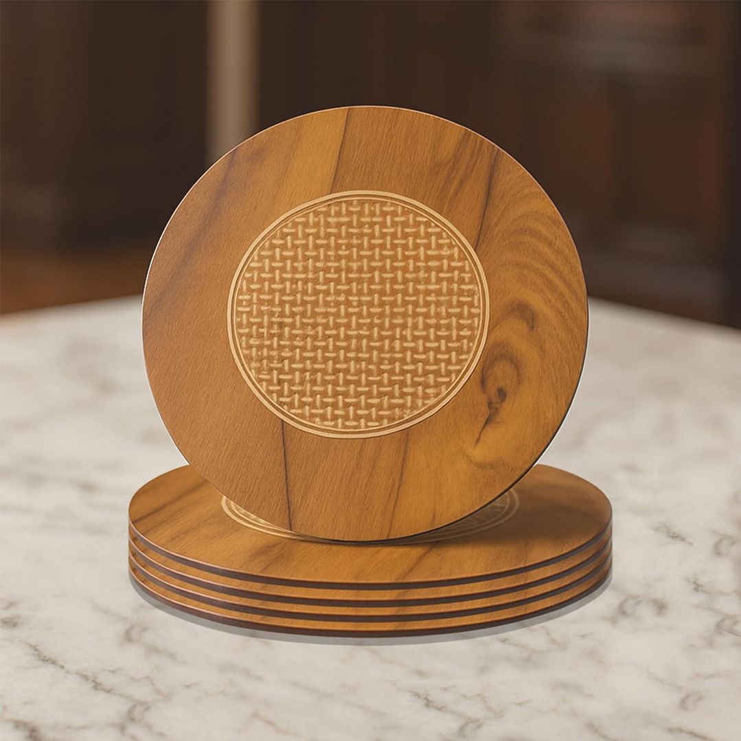 Heat-Resistant hot pot Stand for Kitchen Cafe & Restaurant Laser Engraved Trivet WOODEN Trivet-image-47