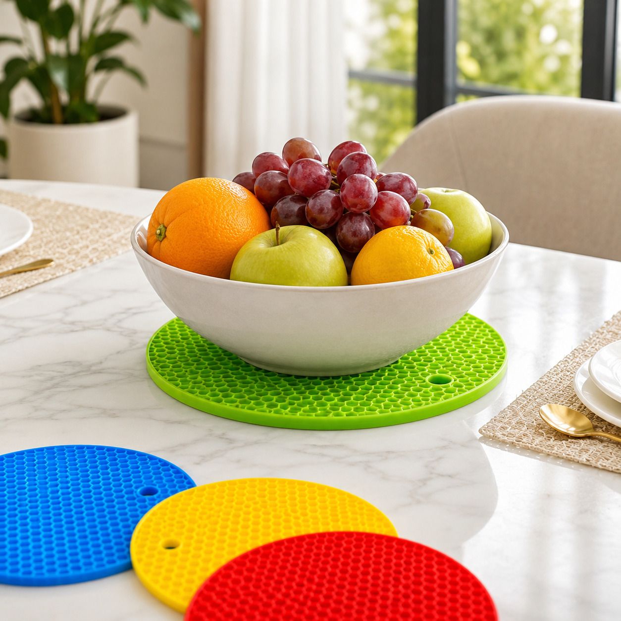 gatral enterprises Hot Mat Pack Of 4 Silicone Product Trivet-picture-25