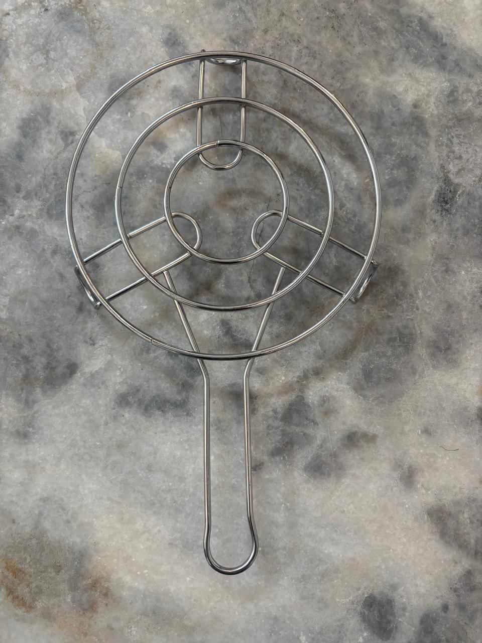 Hand Grill Steel Stand Roasting net Cooling Rack (Round Shape) steel Trivet-image-17