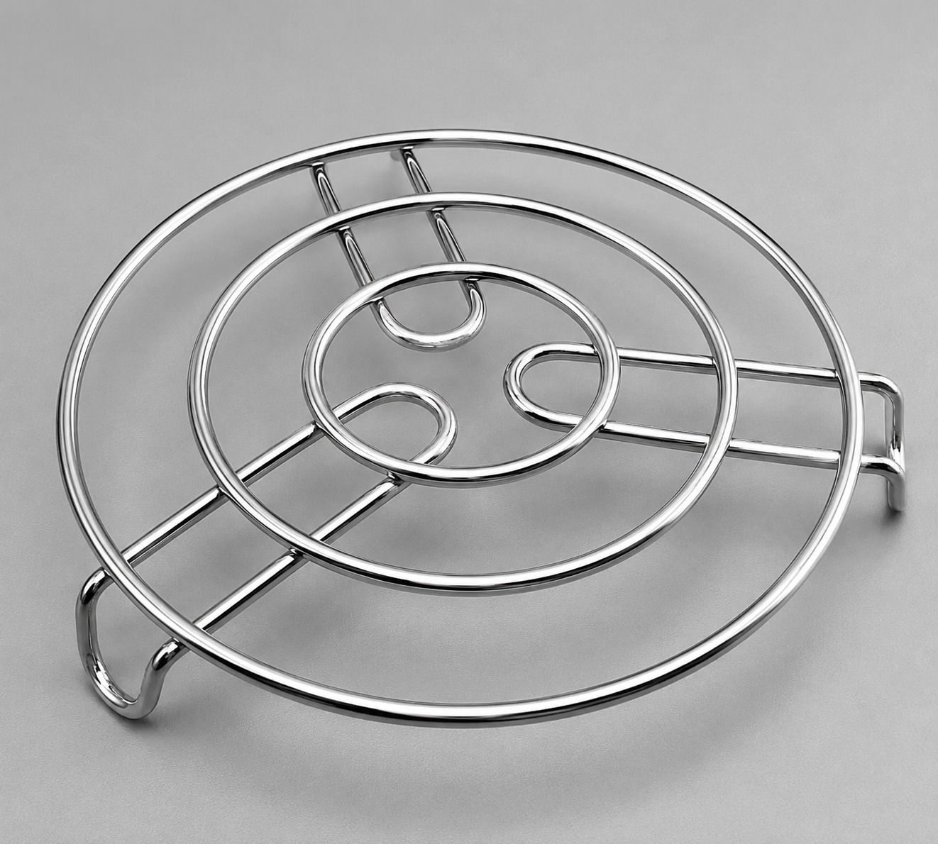 neha traders Stainless Steel Round Trivet Stand for Hot Pots, Pans & Pressure Cooker MIRROR Trivet-picture-27