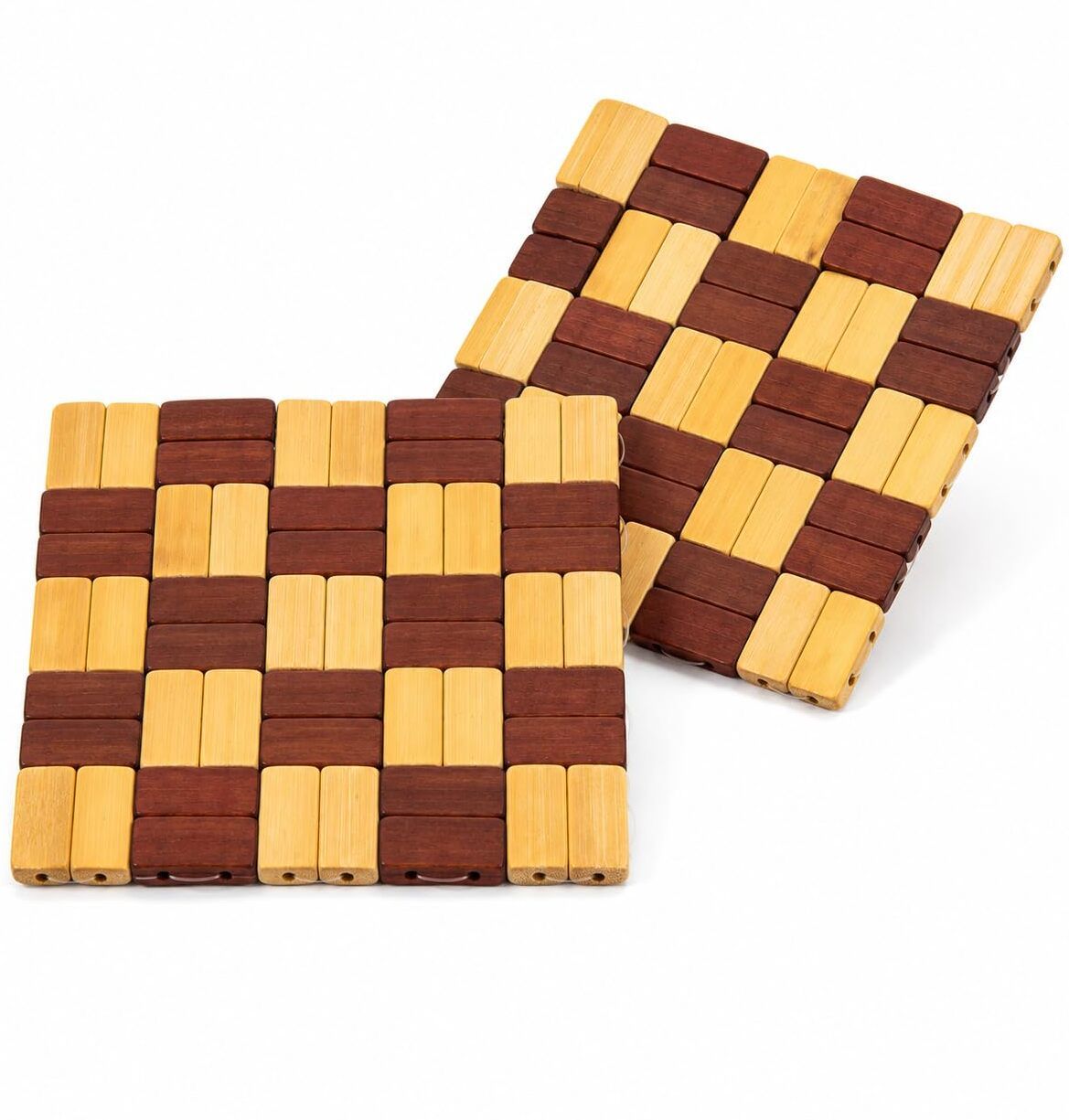 7seas Bamboo Hot Pot Stand Set of 2, Heat Resistant Trivet Mat for Table BAMBOO Trivet-picture-25