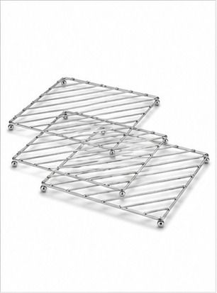 Steel Hot Pot Trivet Stand Heatproof Non Slip Countertop Gas Stove Kitchen Tool Matte & Polished Stainless Steel Trivet-image-48