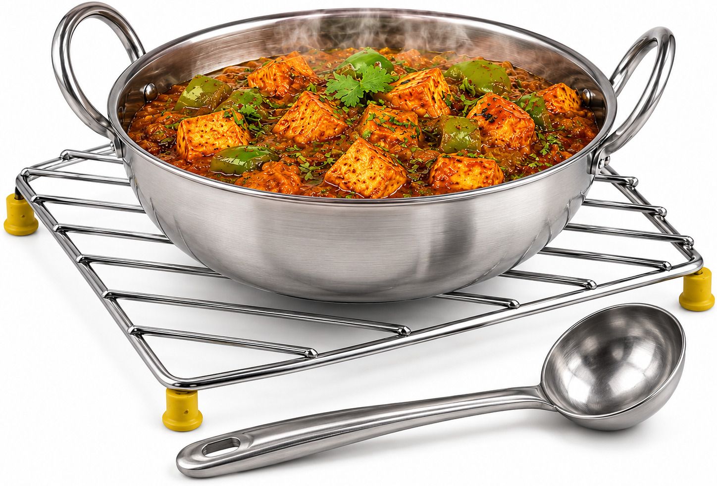 kitchen kart Strong Wire Hot Pot Stand for Kitchen, Dining and Serving Table Electro Polished Trivet-picture-25