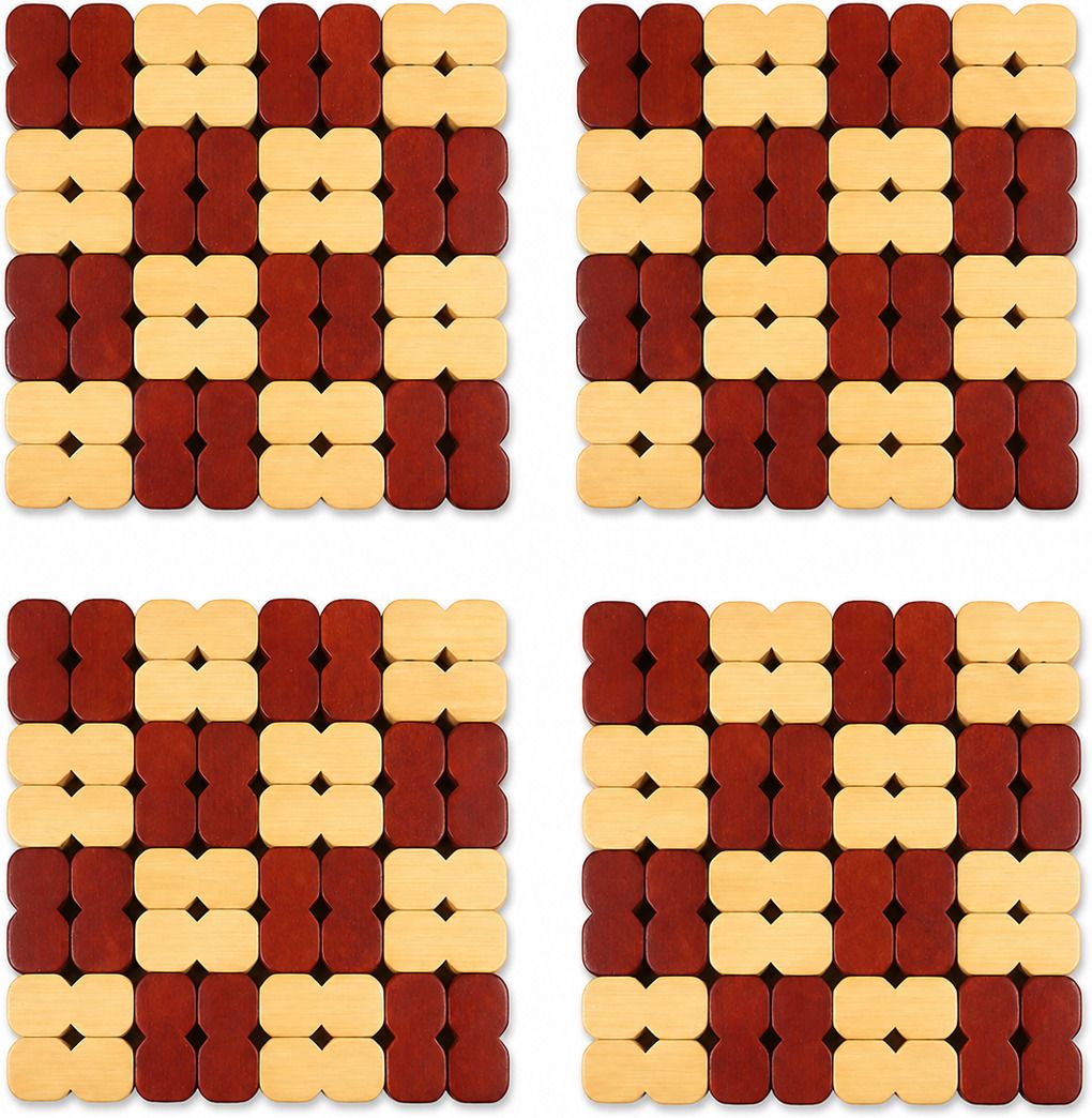 Wooden Trivet cum coaster set for Table Decor Bamboo Trivet-image-49