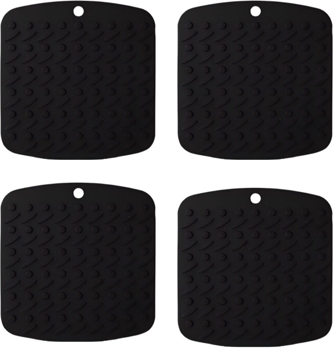 woodtula SQUARE1817_BLACK_4PC Silicone Hot Mat Trivet-picture-27