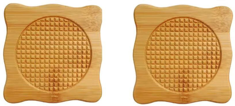 calldrishe Eco-Friendly Bamboo Wooden Coasters for Home Pan Pot Holder for Dining Table Trivet-picture-31