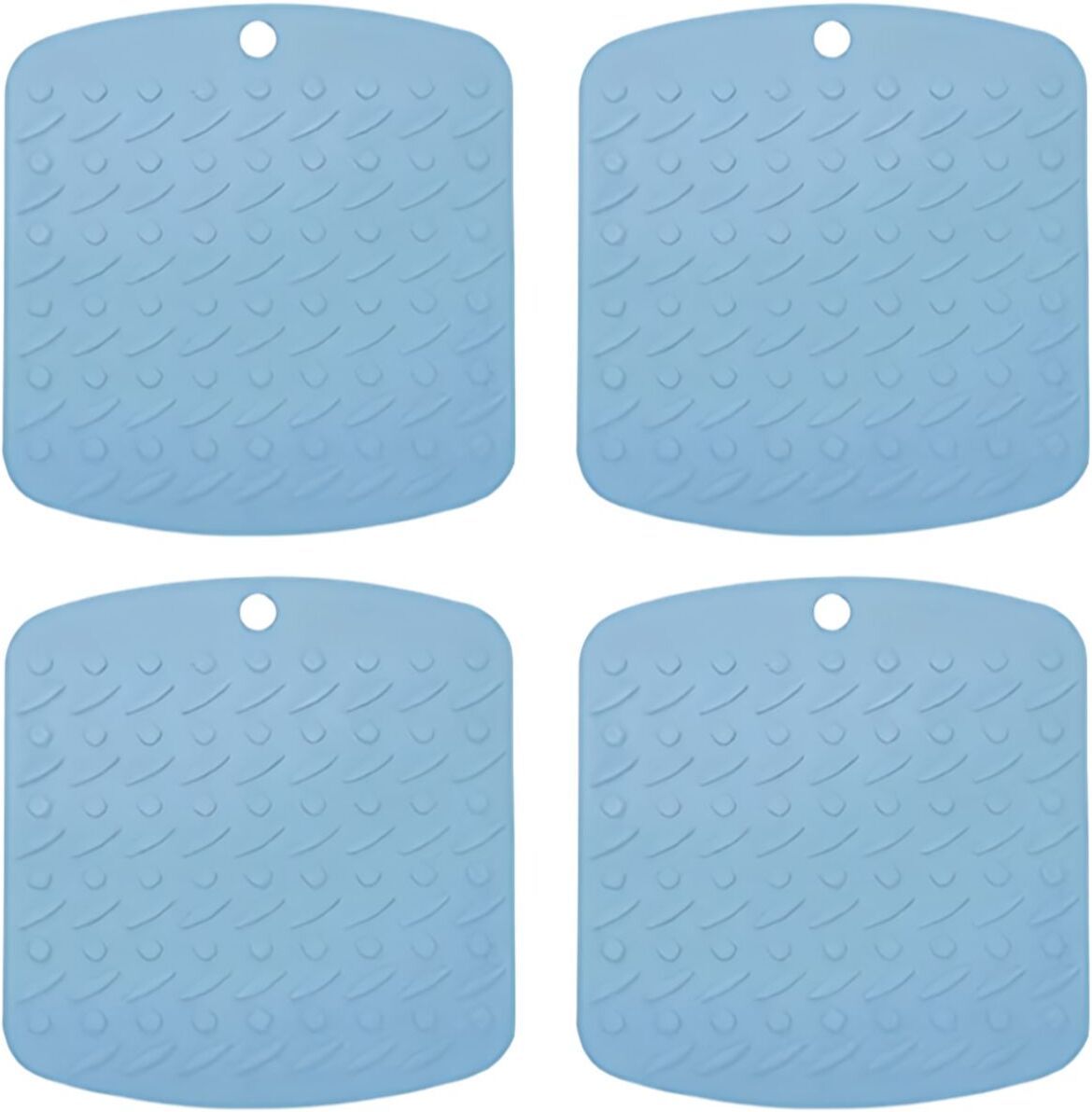 woodtula SQUARE1817_BLUE_4PC Silicone Hot Mat Trivet-picture-33