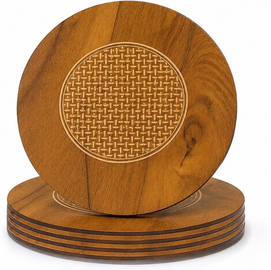 Deluxe Wooden Trivet, Heat-Resistant Pot Holder Laser Engraved Rustic, Matte Finish With Natural Bamboo Grain Texture Trivet-image-32