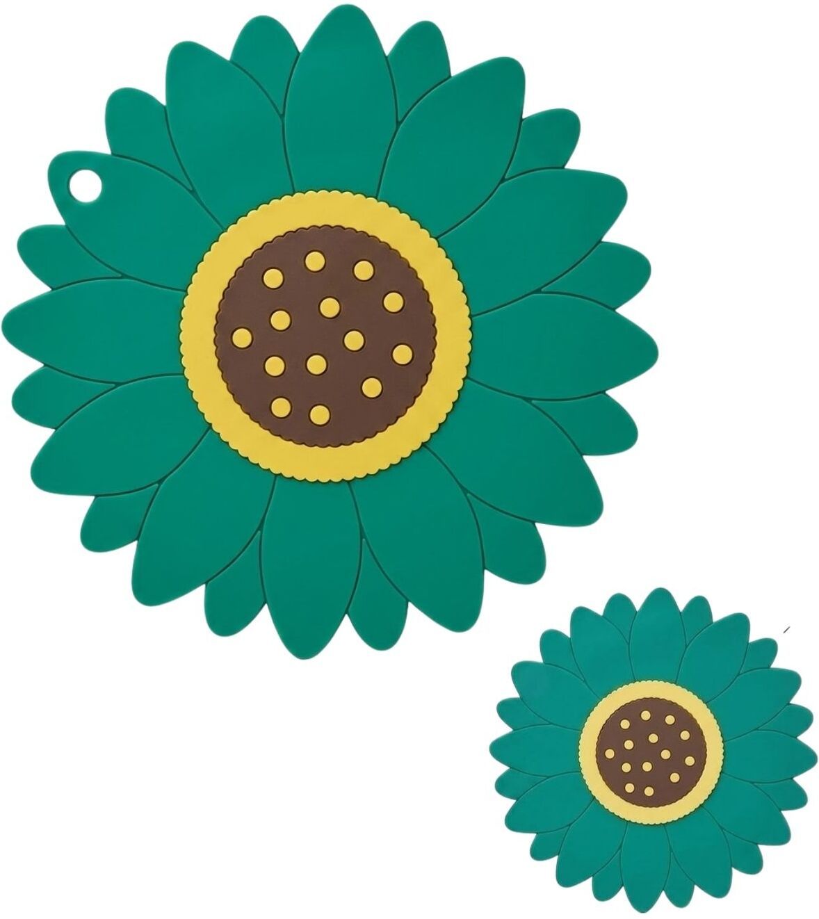 woodtula SUNFLOWER_A_BIG + SML_GREEN_2PC Sunflower Trivet-picture-42