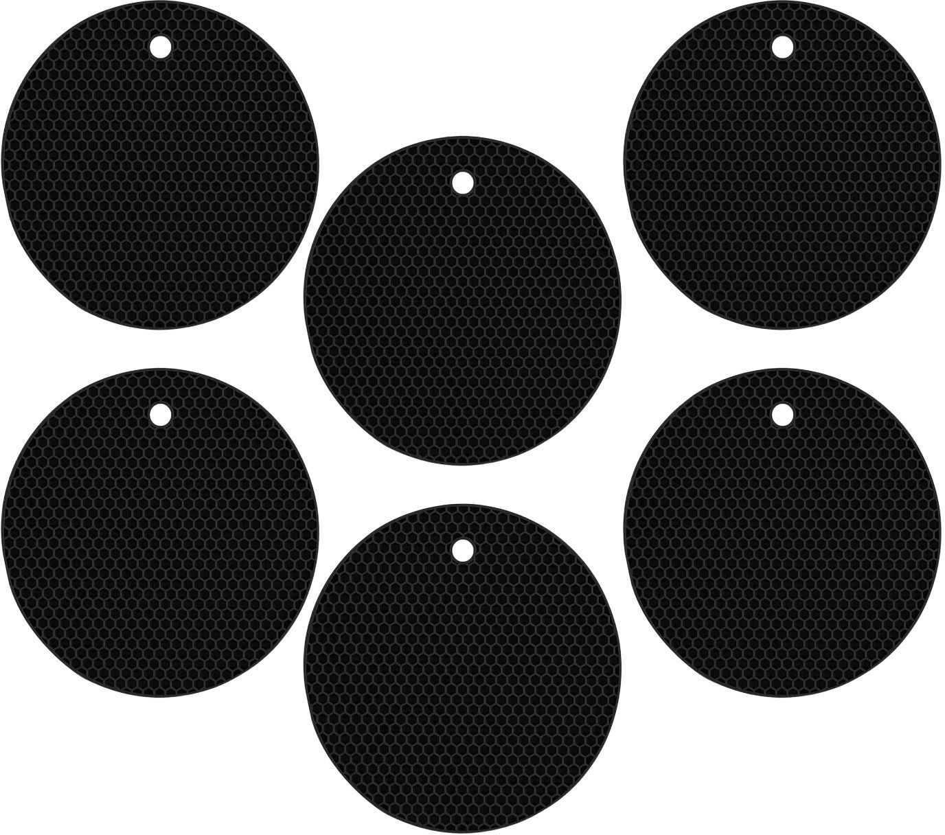 woodtula ROUND_B_BLACK_6PC Round Trivet-picture-10