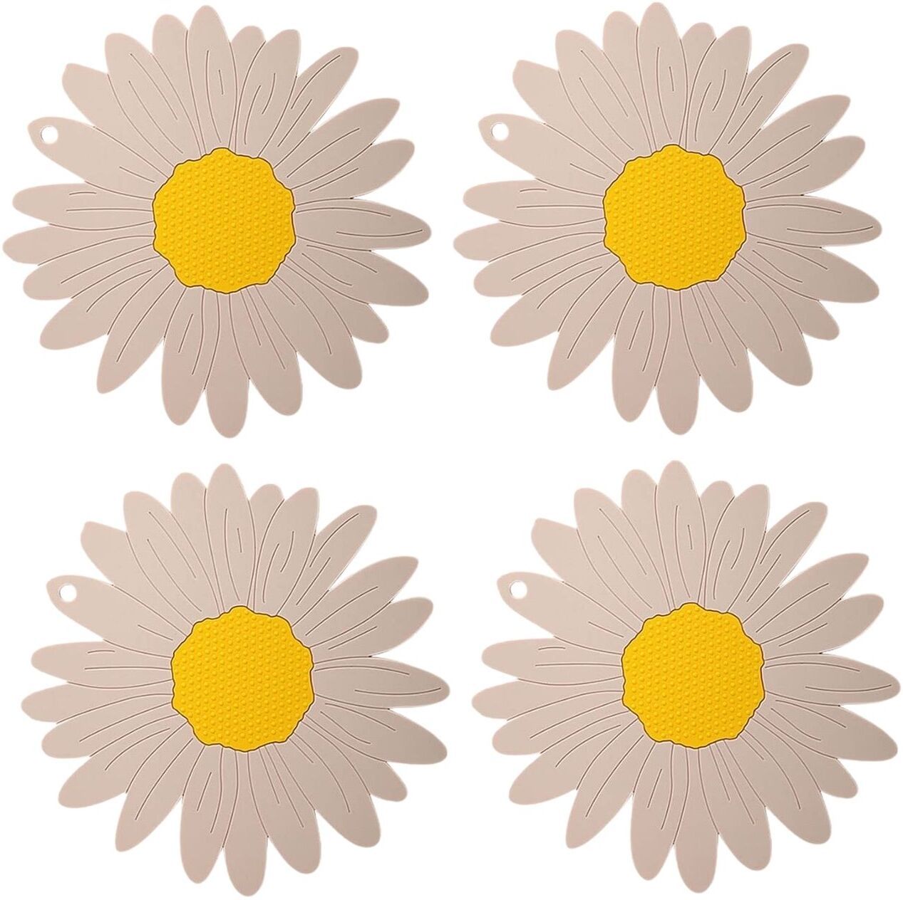SUNFLOWER_B_BIG_PINK_4PC Sunflower Trivet-image-1