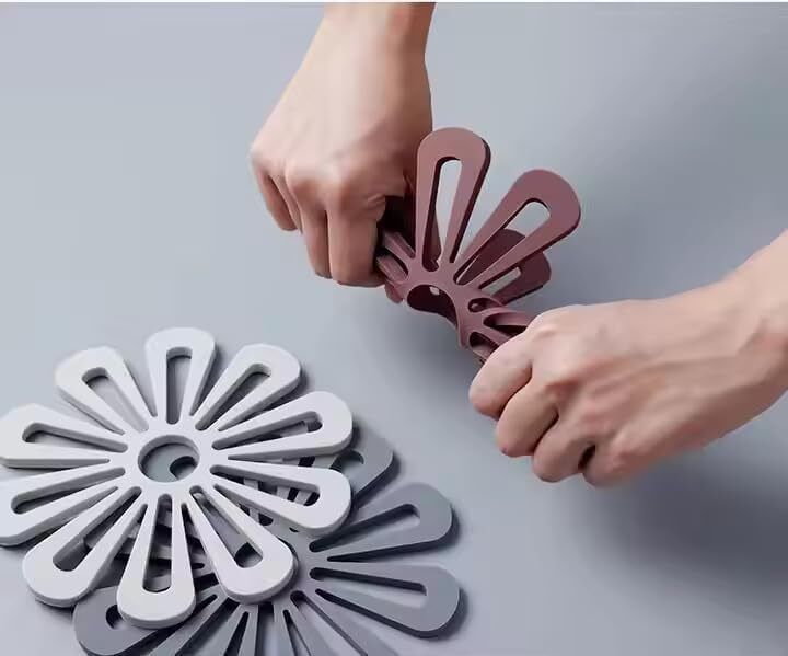 Silicone Trivet Mats, Flower Shape, Heat Resistant Pot Holders for Kitchen NA Trivet-image-42