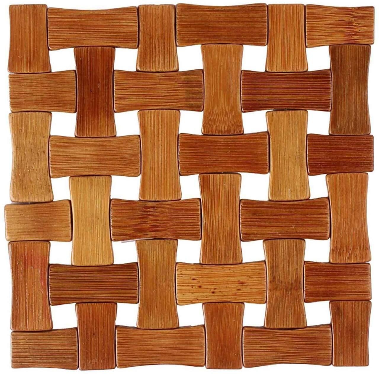 Bamboo Trivet Tea Coaster for Dining Table Accessories Heating Insulation Hot GOOD Trivet-image-45