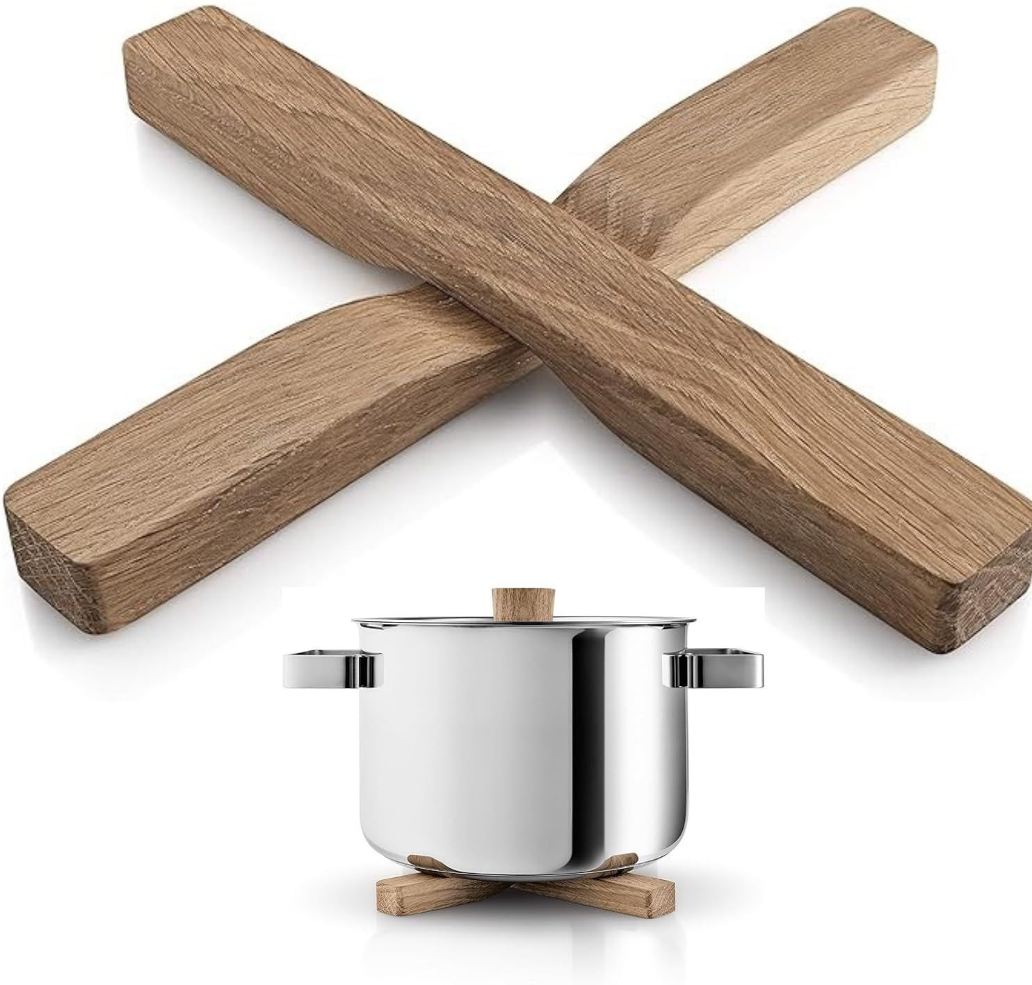 shoponil Wooden Trivet Set for Hot Plates, Heat Resistant Wooden Trivet Set, Hot Pads MATTE Trivet-picture-23