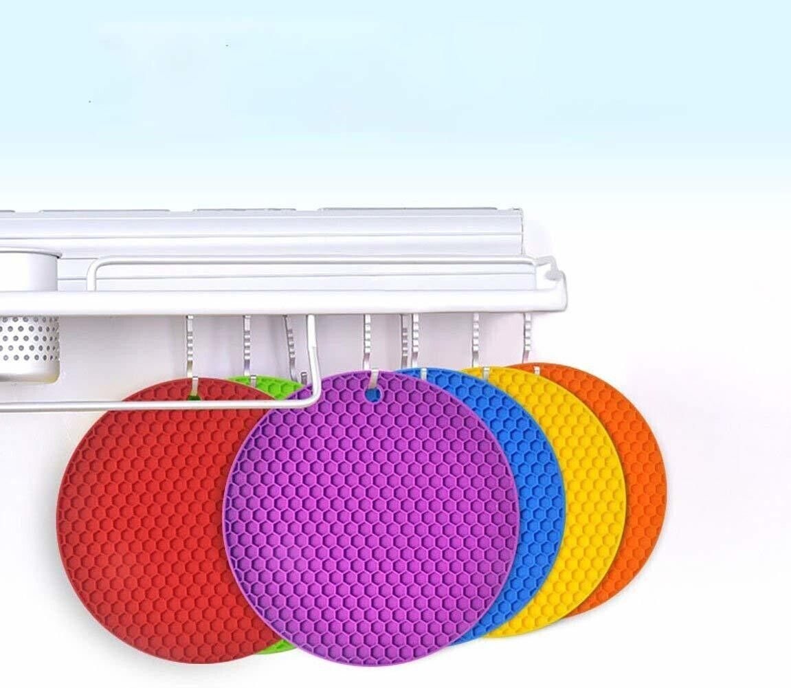 Silicone Pot Holder And Oven Mitts, Multipurpose Non-Slip Insulation Honeycomb Rubber Hot Pads Trivet, Heat Resistant Antislip Place Mat For Home Use Trivet-image-34
