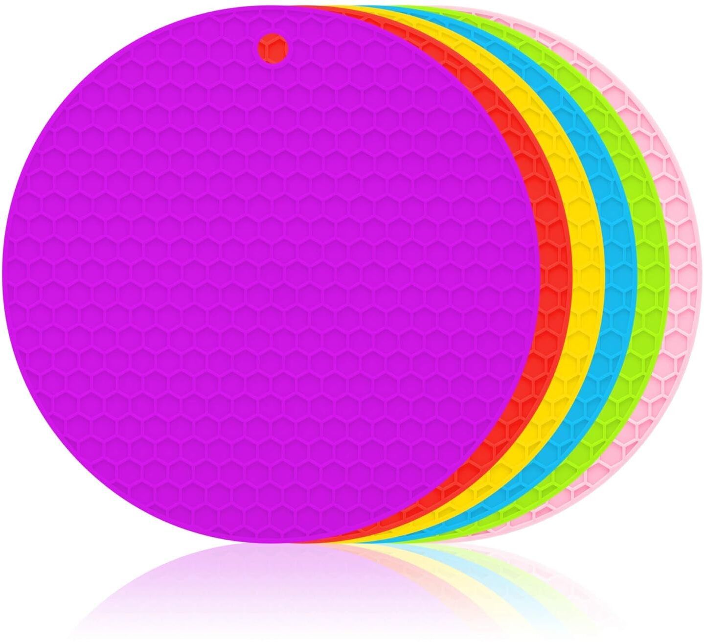 Multipurpose Silicon Round Hot Mat for Kitchen and Dining/Hot Plate Stand holding tray Trivet-image-13