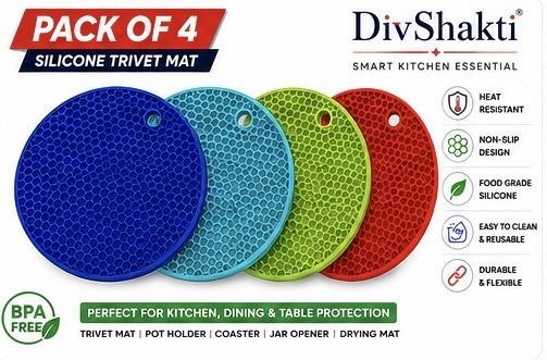 Silicone Round Trivet Hot Pad 58 Matte Trivet-image-6