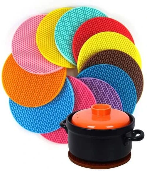 Multi Use Heat-Resistant Trivet Mat – Non-Slip Protection for Hot Pots, & Dishes Textured Finish Trivet-image-9