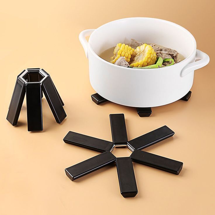 zombula Creative Folding Heat Insulation Pad for Kitchen Black Trivet-picture-20