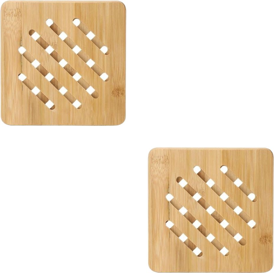 SRV-BAM-TRIVET-15X15-SET2 Natural Bamboo Finish Trivet-image-18