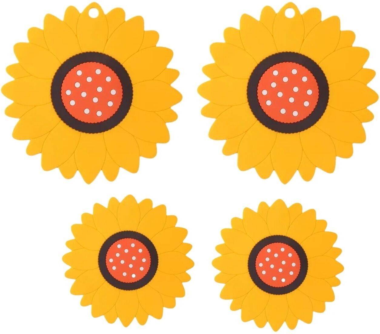 woodtula SUNFLOWER_A_MDL + SML_YELLOW_4PC Sunflower Trivet-picture-19