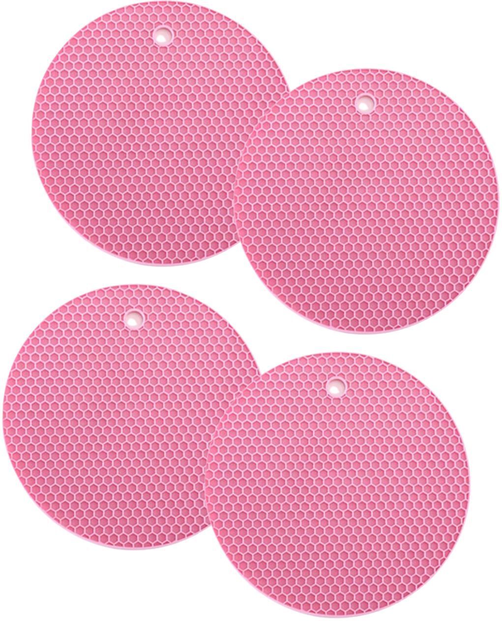 woodtula ROUND_B_PINK_4PC Round Trivet-picture-14