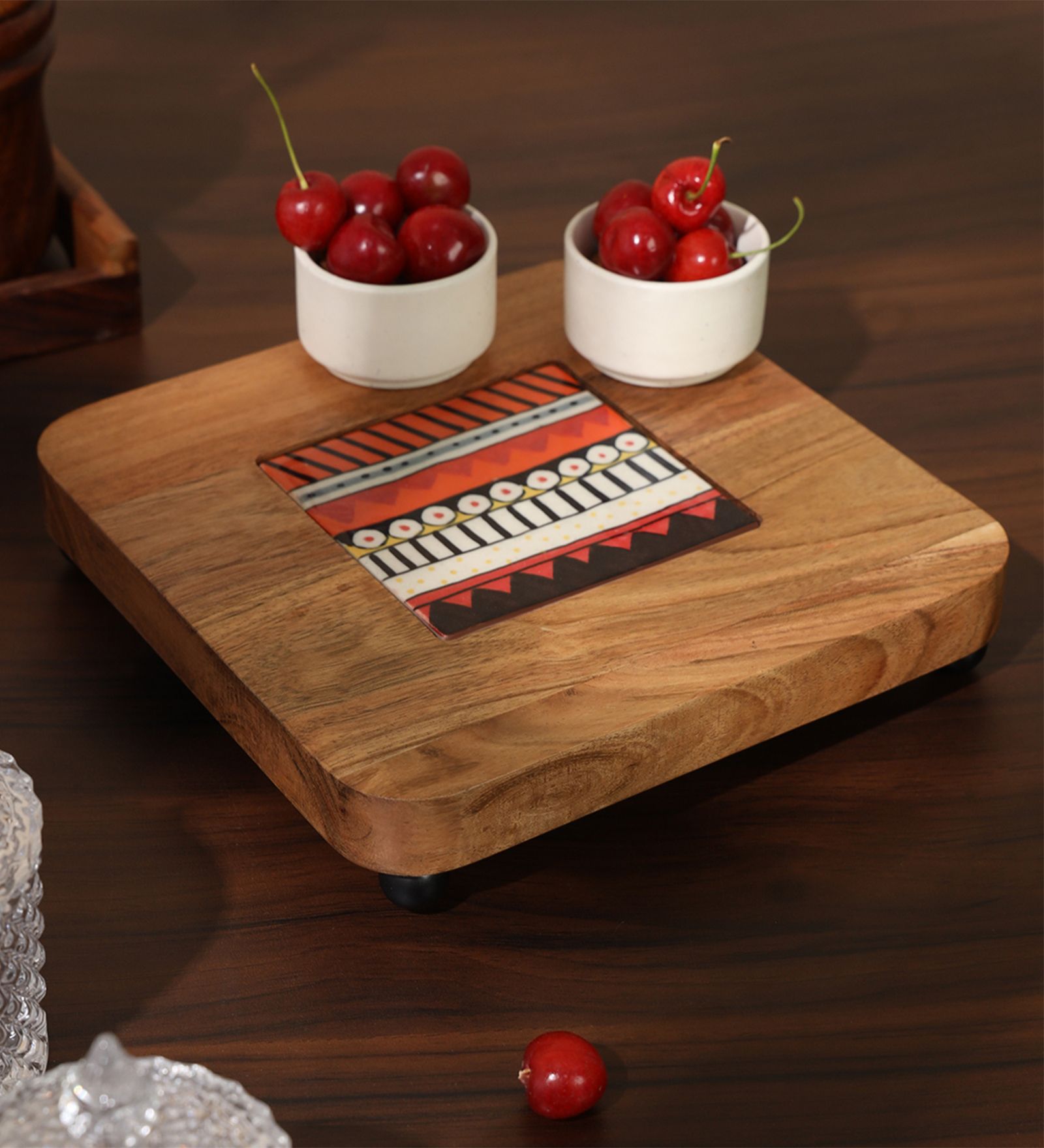 ireka homes IRTRV03 Natural wooden Trivet-picture-5