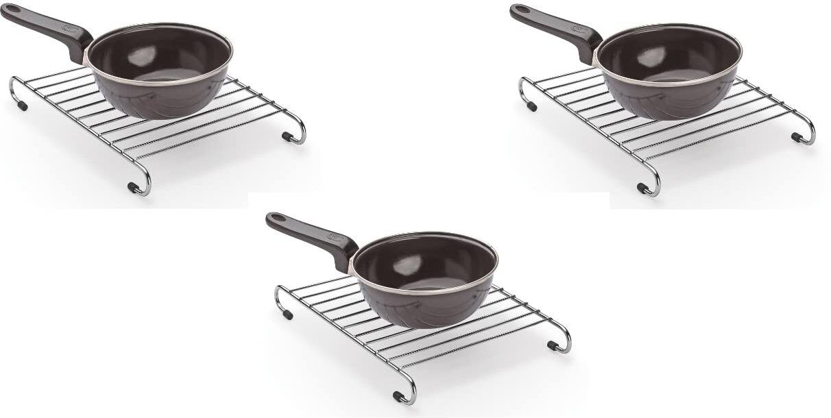 Dining Table Stainless Steel Stand Trivet Hot Pot Chrome Finish Trivet-image-12