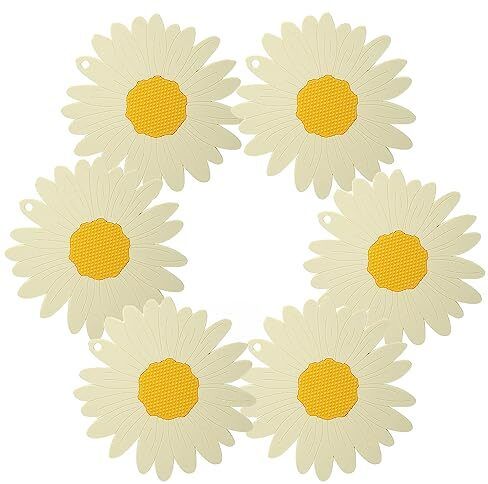 Sunflower Shape Anti-Skid Heat Resistant Tableware Mat/Coaster 19 Cm, White Trivet-image-17