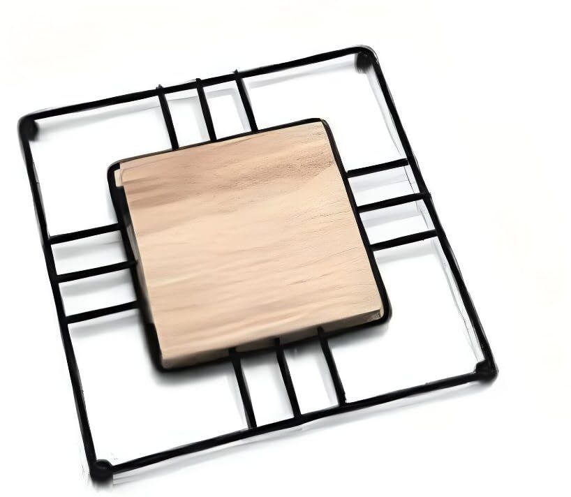 aredash Metal Trivet with Bamboo Base – Heat Resistant Hot Pot Stand for Dining Table Chrome Plated Trivet-picture-13