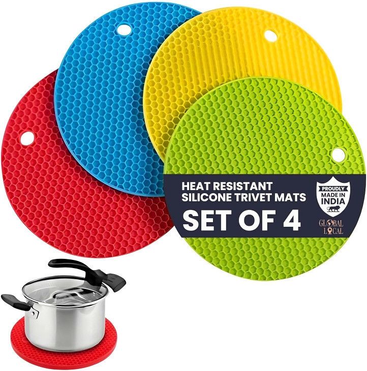 Premium Trivets Essential Kitchen use Silicone, Matty finishing for stainer Trivet-image-14
