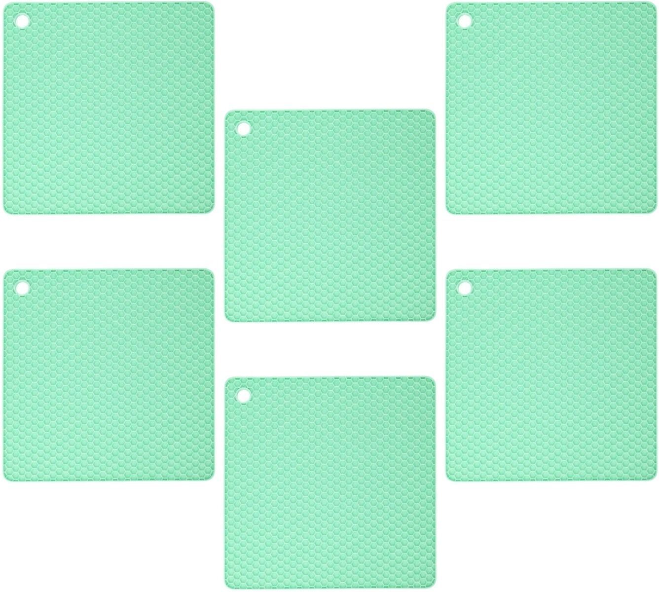 woodtula SQUARE_B_GREEN_6PC Square Trivet-picture-17