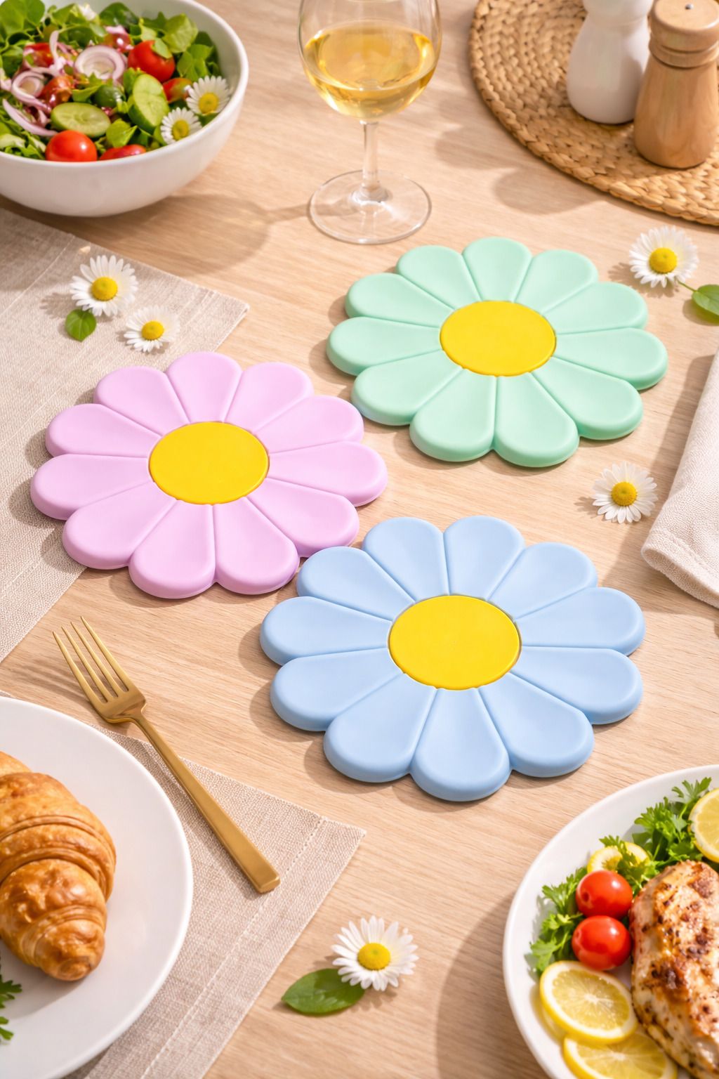 neevanta Flower_Coaster Multi Matte Trivet-picture-1