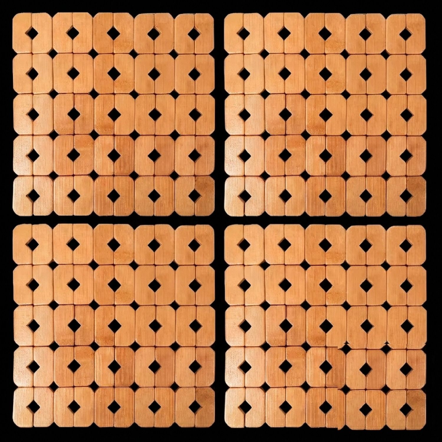 Square Wooden Trivet Set of 4 (19*19cm) square Trivet-image-36
