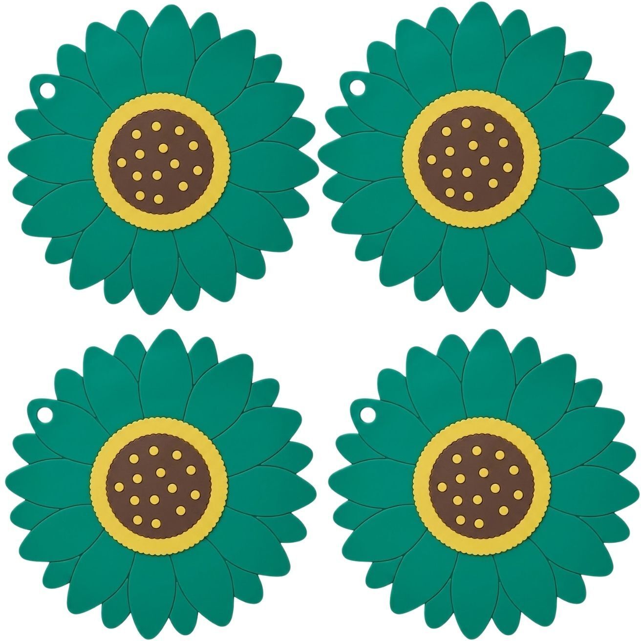 woodtula SUNFLOWER_A_BIG_GREEN_4PC Sunflower Trivet-picture-15
