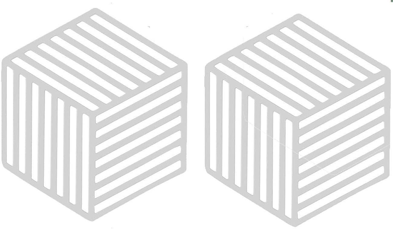 PVC Coaster Halka-A-Line-White-2,Pack of 2 Silicone Trivet-image-46