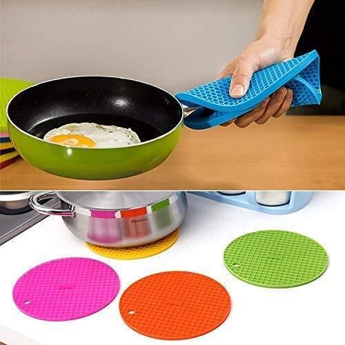 dreamy delights Round Silicone MultiPurpose Trivets nats for Hot pot Holders Silicone Trivet-picture-16