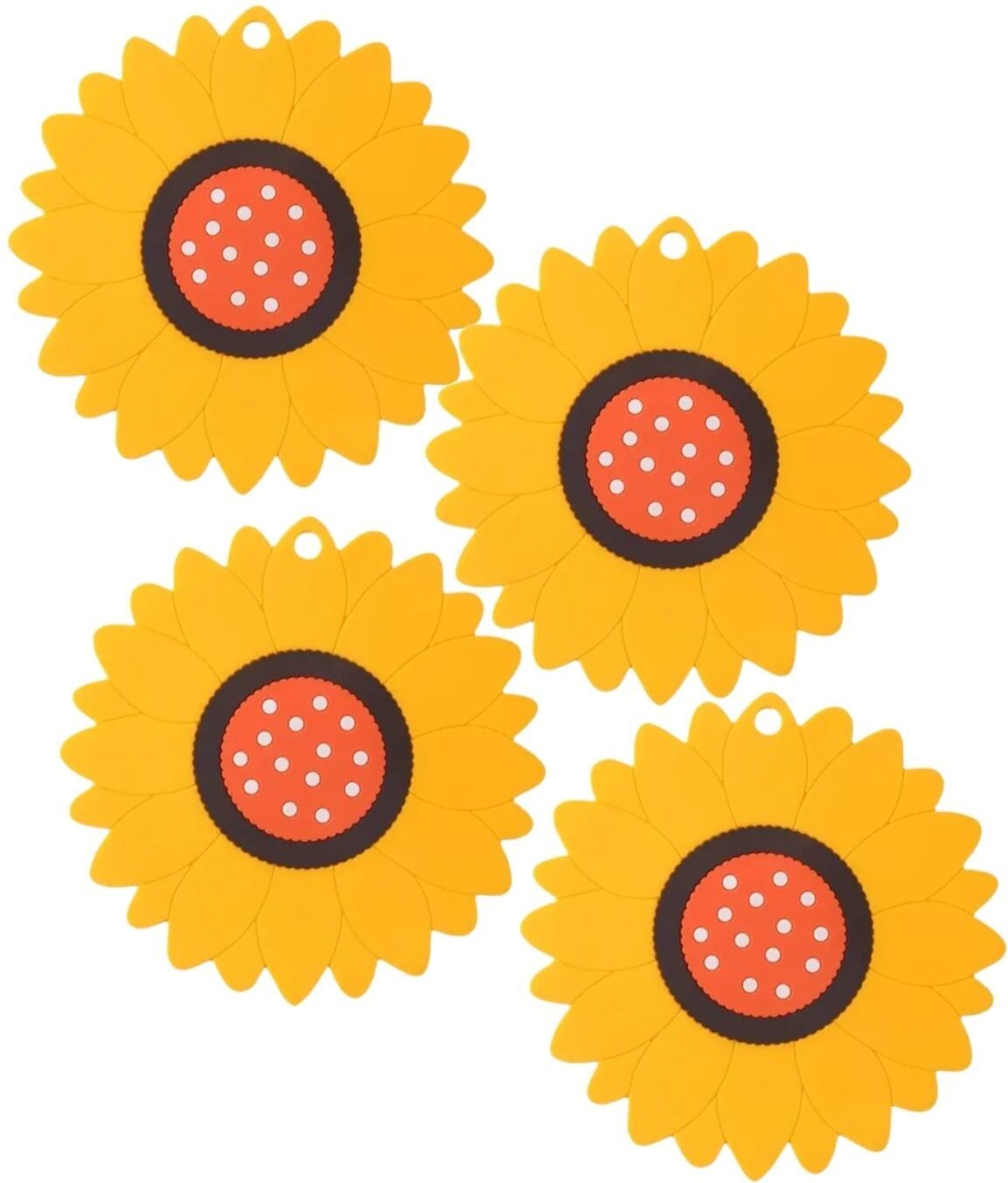 woodtula SUNFLOWER_A_BIG_YELLOW_4PC Sunflower Trivet-picture-14