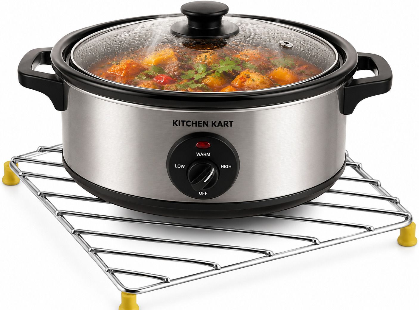 kitchen kart Premium Stainless Steel Trivet Stand for Patila, Bhagona & Cooker Electro Polished Trivet-picture-17