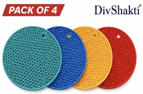 divshakti Silicone Round Trivet Hot Pad 65 Matte Trivet-picture-30