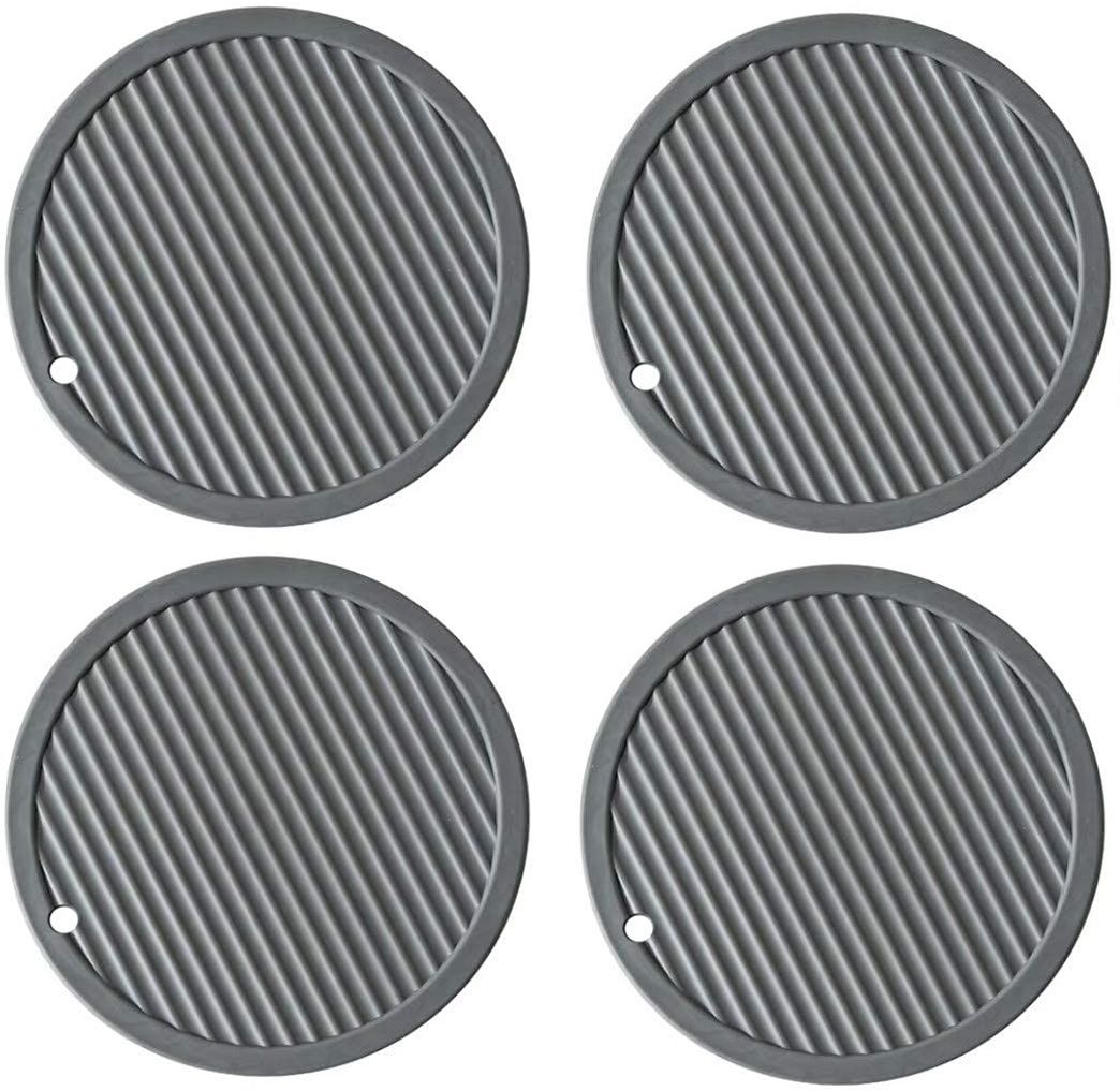 Pvc Cosater C-A Round_Grey_4,Pack of 4 Silicone Trivet-image-34