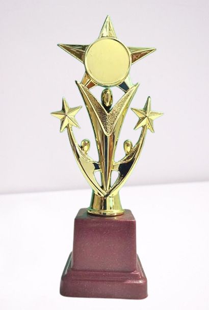 Metallic Fiber Victory-Star Golden Winning Trophy/Award for Winners(8.5 INCH) Trophy-image-46