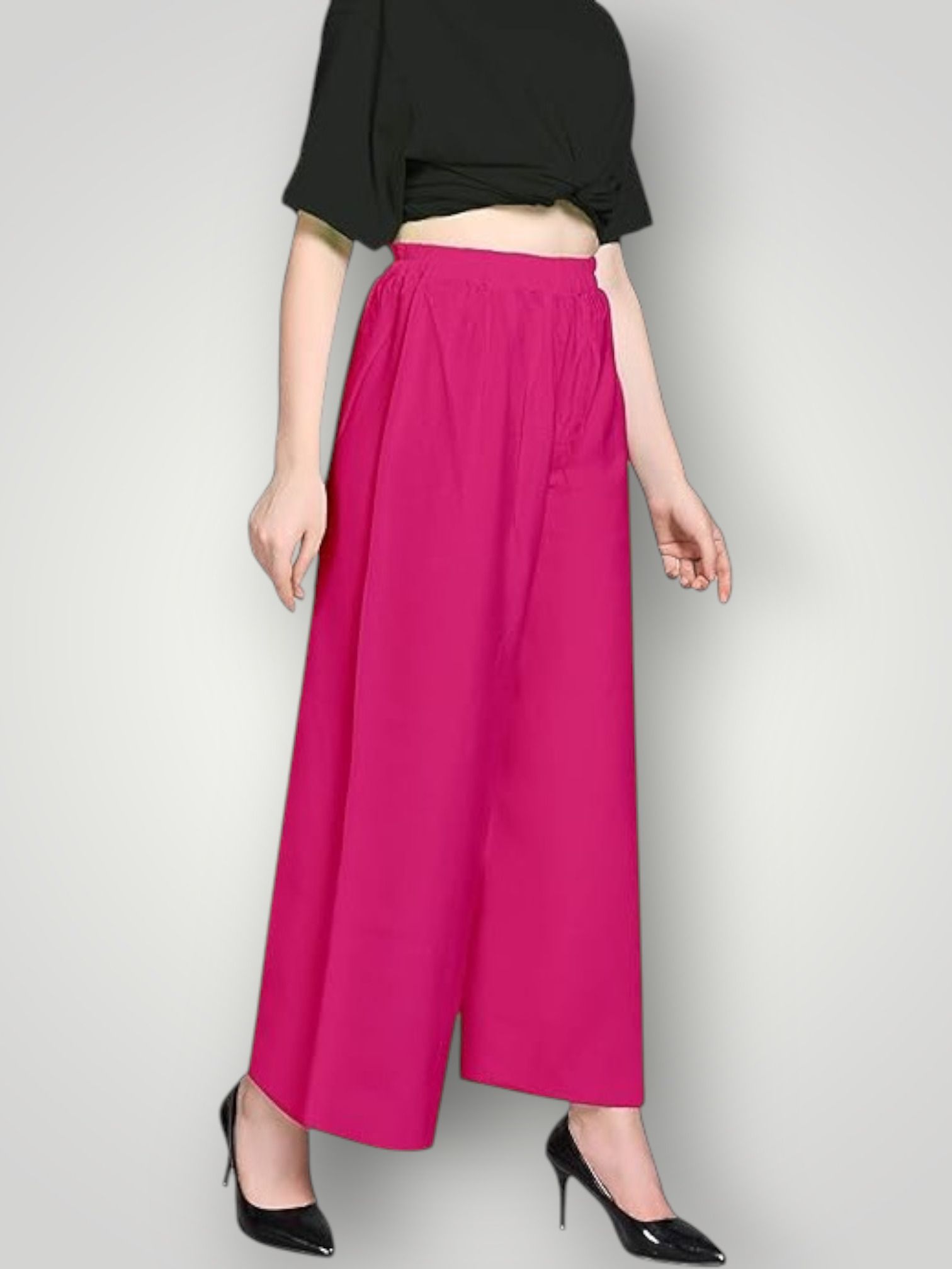 acd Women Comfort Fit Pink Viscose Rayon Trousers-picture-33