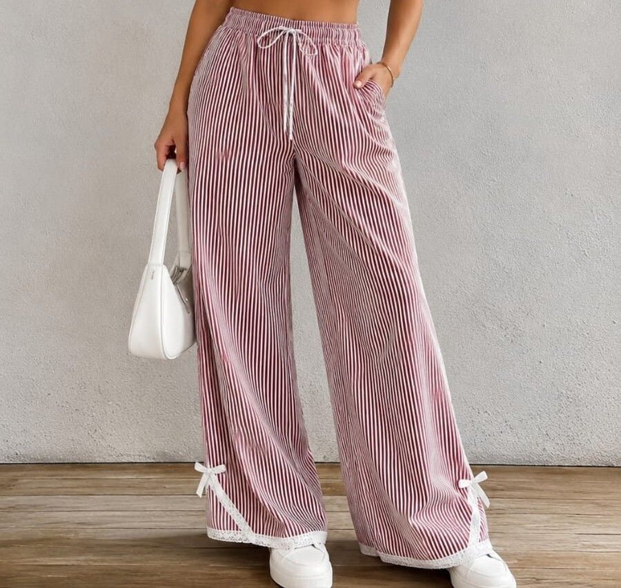 Women Regular Fit Maroon Cotton Blend Trousers-image-46