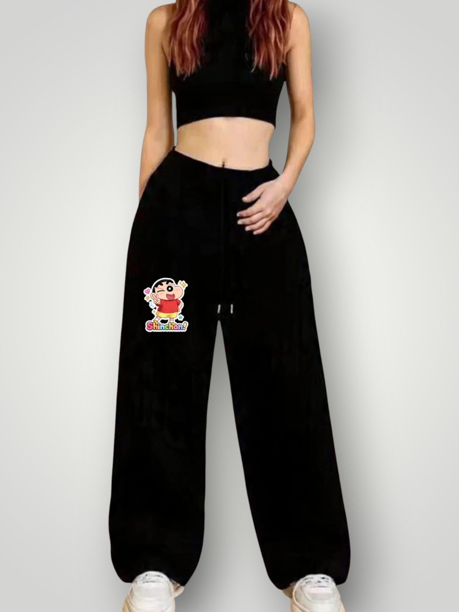 canversmart Women Printed Black Track Pants-picture-30