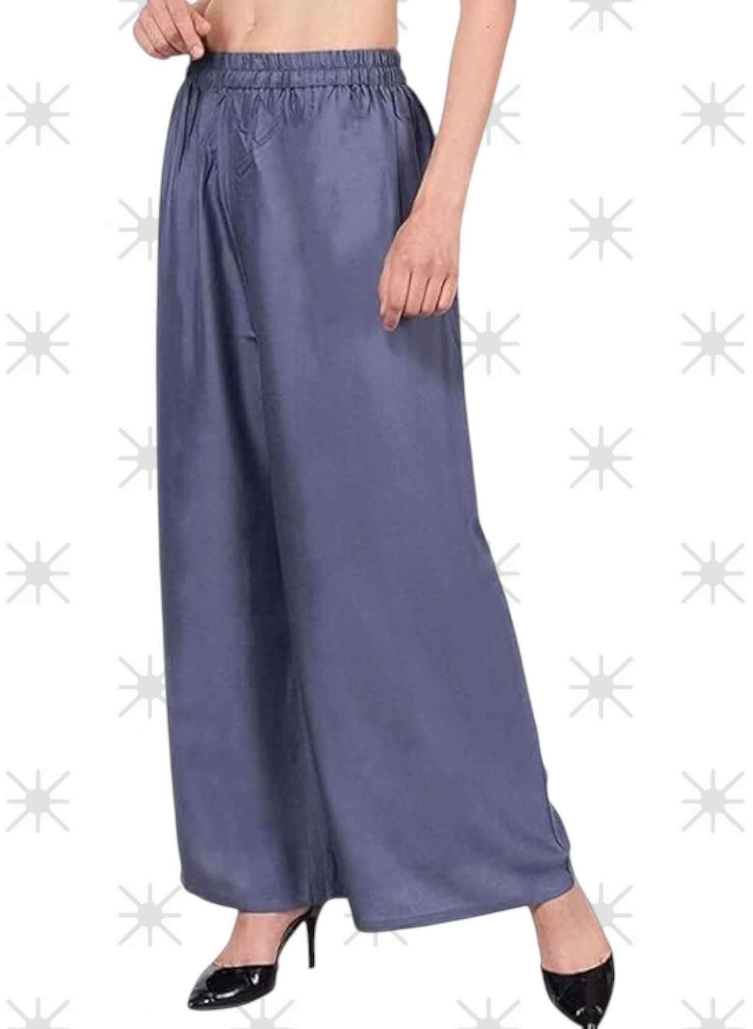 acd Women Comfort Fit Grey Viscose Rayon Trousers-picture-34